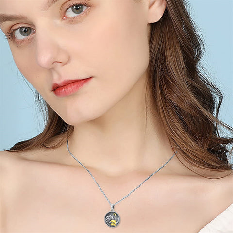 Sterling Silver Raccoon Dolphin Sea Otter Wolf Sloth Mother Daughter Pendant Necklace