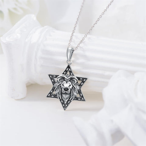 Sterling Silver Amulet Medal Viking Tree of Life Athena Lion Star of David Nefertiti Odin Raphael Pendant Necklace