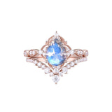 Sterling Silver 10K 14K 18K Gold Pear Shaped Gemstone Engagement Ring