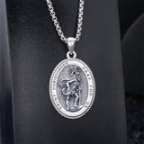 Sterling Silver Saint Joseph St Michael Saint Peter Saint Christopher Religious Pendant Necklace
