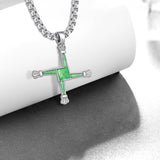 14K Gold Plated  Cross Necklace Religious Amulets Jewelry Gifts