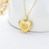 10K 14K 18K Solid Gold Heart Personalized Photo Starburst Cross Rose Wings Butterfly Turtle Celtic Pendant Necklace