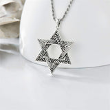 Star of David Necklace Sterling Silver Jewish Necklace for Men