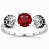 Sterling Silver 10K 14K 18K Gold Personalized Gothic Skull Ring Exquisite Spooky Jewelry for Halloween Lovers