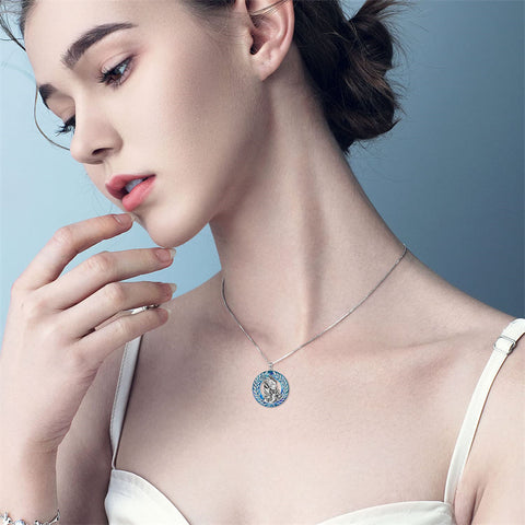 Sterling Silver Goddess Athena High Priestess Pendant Necklace