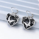 Sterling Silver Black Obsidian Snake Hummingbird Butterfly Dragonfly Leverback Earrings