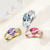 Copper Custom Birthstone Engraved Class Ring Graduation Ring for Her