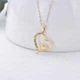 Three Heart Necklace, I Love You Forever Gold Heart Pendant Necklace Mom Jewelry Gifts for Mother Grandma, 16+2 Inch