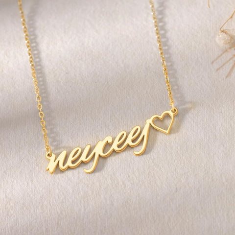 14K Gold Plated Custom Name  Pendant Necklace Gifts for Women