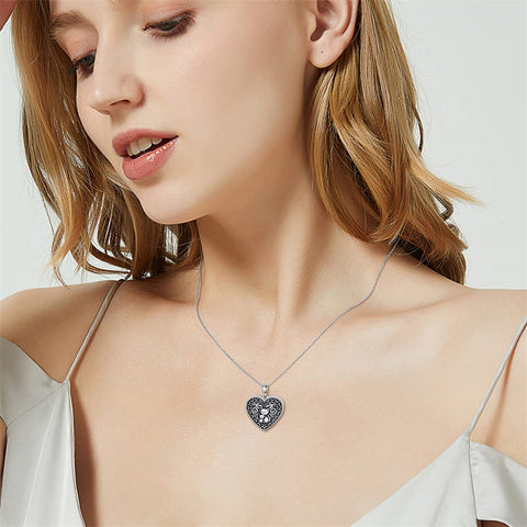 Sterling Silve Cat Photo Pendant Necklace