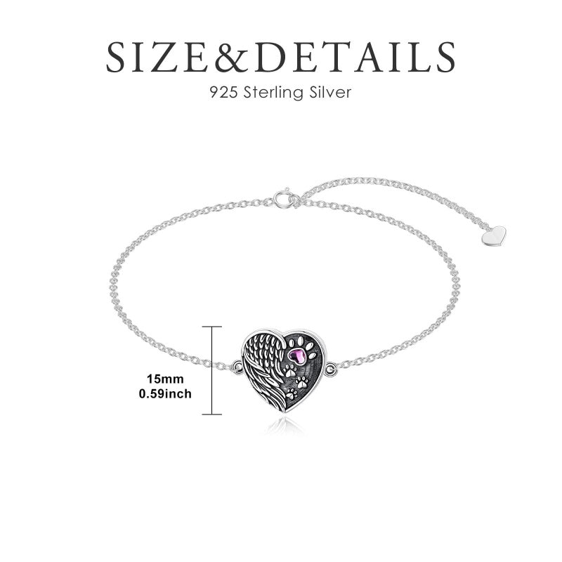 Sterling Silver Heart Urn Bracelet for Ashes Memorial Keepsake Jewelry Gifts for Women