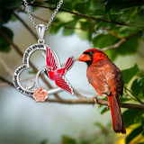 Sterling Silver Animal Necklace Red Cardinal Necklace for Women Girls Friends Animals Pendant Jewelry Mothers Day Gifts