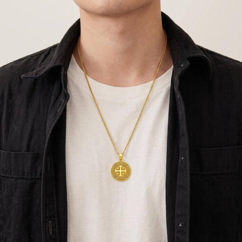 14K Gold Plated Cross Pendant Necklace  Religious Faith Jewelry Gifts for Christmas