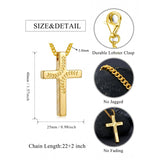 14K Gold Plated Soccer Football Basketball Baseball Cross  with Bible Verses Religious Pendant Necklace for Men