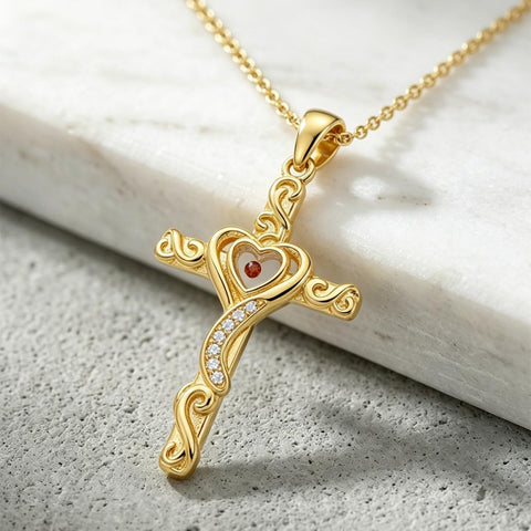 14K Plated Gold Cross Pendant Crucifix Necklace Christian Jewelry Baptism Religious Faith