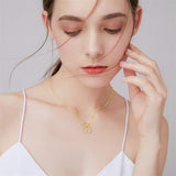 14K l Gold Heart Cubic Zirconia Cross Heart Pendant Necklace