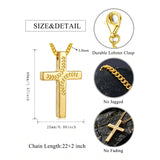 14K Gold Plated Soccer Football Basketball Baseball Cross  with Bible Verses Religious Pendant Necklace for Men