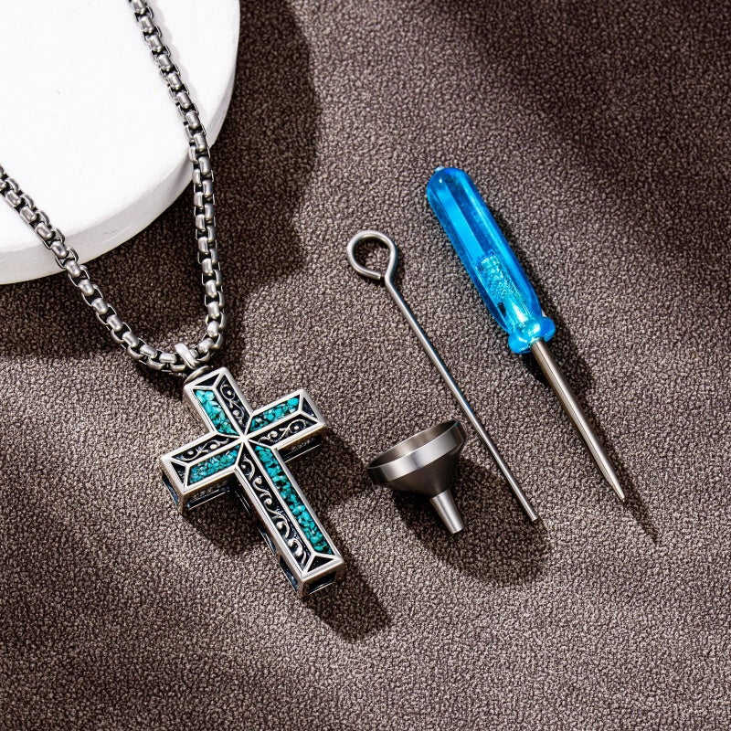 Sterling Silver Cross Hummingbird Cardinal  Rose Sunflower Urn  Necklace for Ashes Cremation Jewelry
