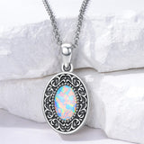 Sterling Silver Opal Vintage Filigree Photo Locket Necklace