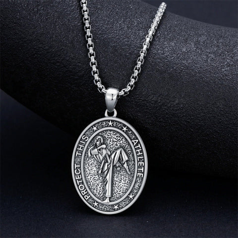 Sterling Silver Baseball Soccer Hockey Football Basketball Taekwondo Tennis Golf Runner Pendant Necklace