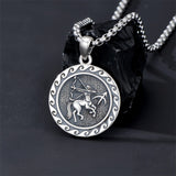 Sterling Silver 12 Zodiac Astrology Horoscope Pendant Necklace