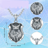 Saint Michcel Necklace 925 Sterling Silver Amulet Medal Jewelry for Men Women with 2.5mm 22"+2" Rolo Chain (with Gift Box)