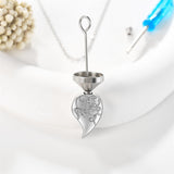 Teardrop Urn Necklace 925 Sterling Silver Butterfly Urn Necklace for Ashes Cremation Jewelry for Women