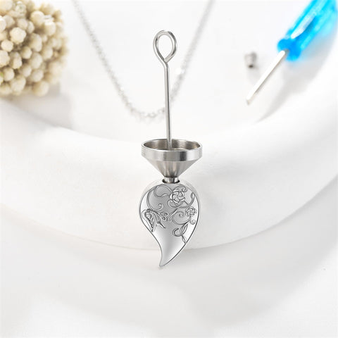 Teardrop Urn Necklace 925 Sterling Silver Butterfly Urn Necklace for Ashes Cremation Jewelry for Women