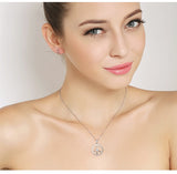 Sterling Silver Peace Sign Pendant Necklace