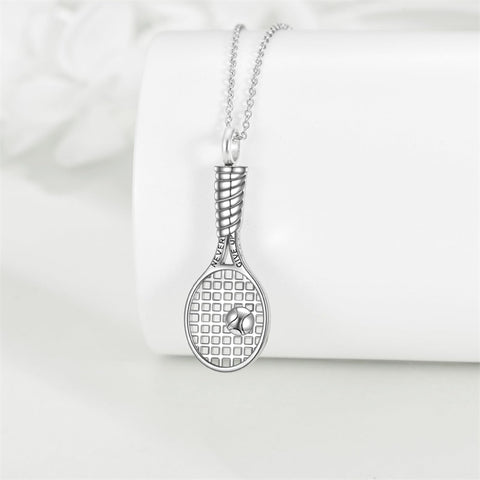 Sport Urn Necklace for Ashes Sterling Silver Cremation Keepsake Pendant Sport Lover Jewelry Gifts for Women Men