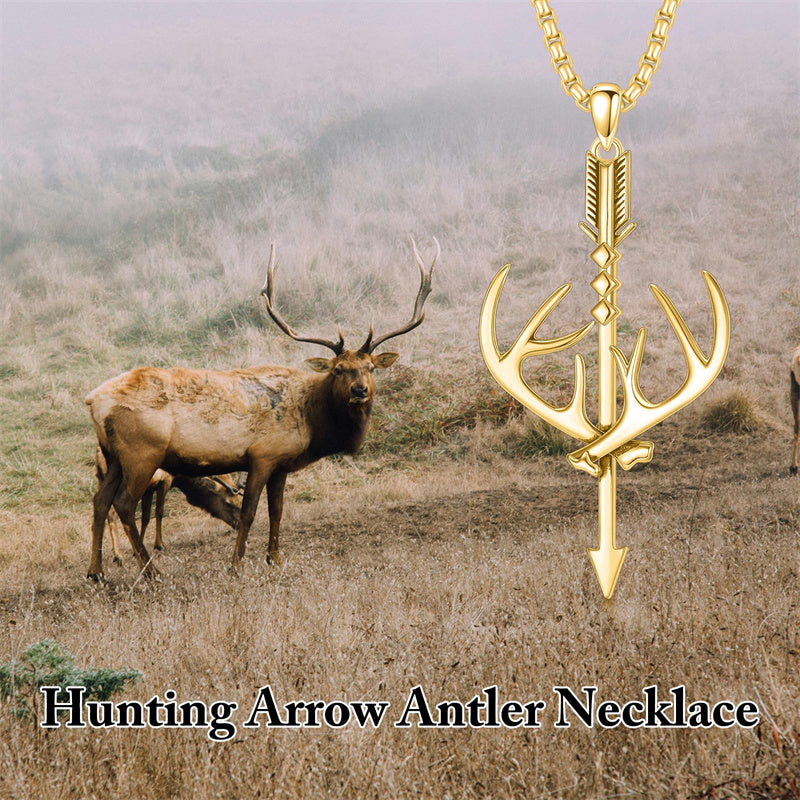 babwire infinity wit deer antler and fish hook Sterling Silver Cross Deer Antler Fish Hook Hunting Pendant Necklace f– romanticwork