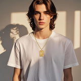 14K Gold PlatedJesus Saint Michael Saint George Saint Jude Pendant Necklace