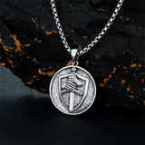 Fathers Day Presents Sterling Silver  Iron Cross Necklace Protection Necklace Amulet Jewelry for Men Women with 22"+2" Chain