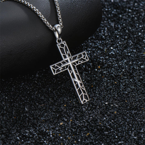Sterling Silver Cross Christian Pendant Necklace