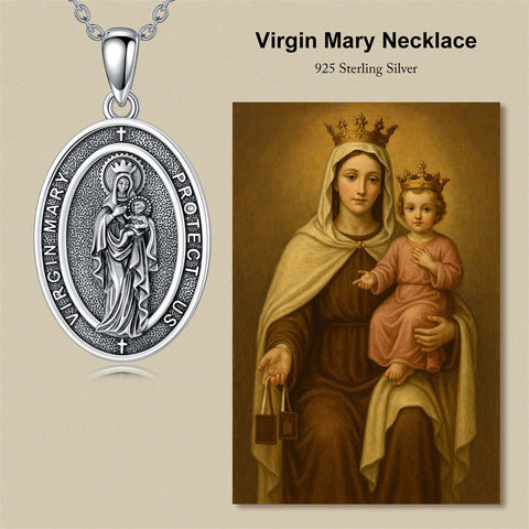 Sterling Silver St Anthony Francis Joseph Peregrine Raphael Sebastian Medal  Protection Pendant Necklace