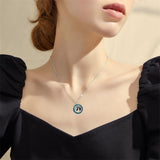 Sterling Silver Personalized Engraved Blue Opal Malachite Turquoise Cat Urn Necklace for Ashes
