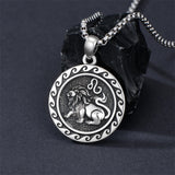 Sterling Silver 12 Zodiac Astrology Horoscope Pendant Necklace