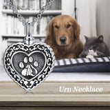 Pet Urn Necklace 925 Sterling Silver Girl with Animal Pendant Necklace Jewelry Gifts