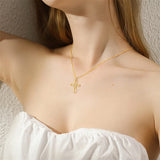 10k Gold Heart/Cross Pendant Necklace for Women Birthstone Necklace Love Necklace Jewelry for Mother's day Birthday Christmas