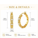 14K Gold Plated Hoop Earrings  Birthday Anniversary Jewelry Gift for Her