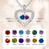 Copper Sterling Silver Simulated Birthstone Name Pendant Necklace for Mom