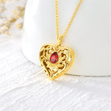 10K 14K 18K Solid Gold Heart Personalized Photo Starburst Cross Rose Wings Butterfly Turtle Celtic Pendant Necklace