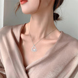 Sterling Silver Polar Bears Pendant Necklace