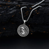 Sterling Silver Viking Dragon Eagle Wolf Animal Pendant Necklace for Men