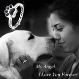 Sterling Silver Forever in My Heart Cremation Urn Ring Hold Loved Pet Dog Ashes Memorial Jewelry