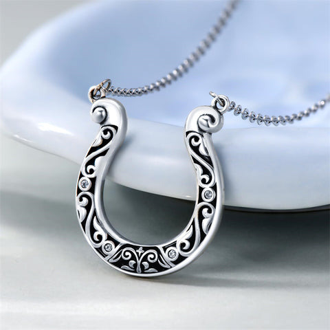 Sterling Silver Cowboy Boot Cowgirl Pendant Necklace