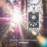 Sterling Silver Sun Moon Lovers Tarot Card Photo Locket Necklace