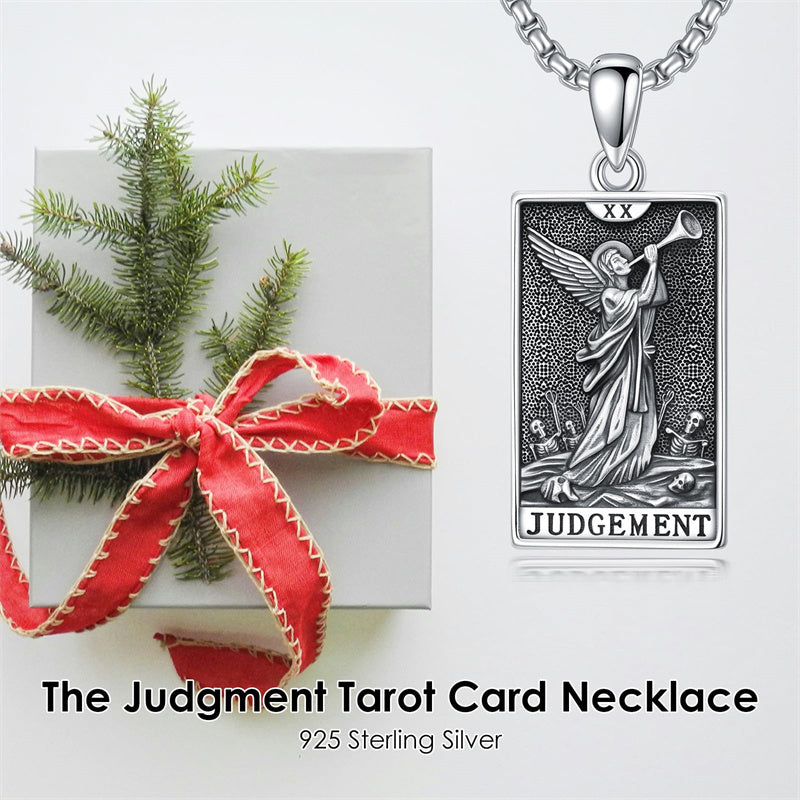 Sterling Silver Lovers Hierophant Magician Three of Swords Wheel of Fortune SkeletonTarot Card Pendant Necklace