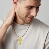 Sterling Silver Marines Cross Pendant Necklace for Men