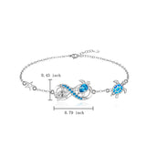 Turtle Bracelet for Women Sterling Silver Cute Animal Jewelry Gifts Friendship Mothers Day Christmas